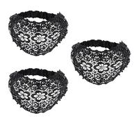 FRCOLOR 3pcs Artificial Pearl Headband Hollow Lace Headdress Stylish Wedding Hair Accessory Women Hair Accessory