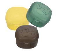 FRCOLOR 3pcs Baby Pacifier Holder Case Set Dustproof Universal Pp Material Cat Paw Shape Portable Soother Storage Container for Nursery and Travel