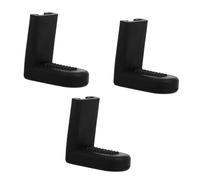 FRCOLOR 3pcs Black Rubber Snare Drum Hangers Adjustable Height and Anti-slip Design for Stable Drum Set Mounting Accessories