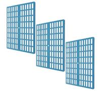 FRCOLOR 3pcs Blue Plastic Rabbit Cage Mats 34x25x1cm Small Animal Foot Resting Pads for Bunny Guinea Pig Indoor Pet Cage Floor Cushion