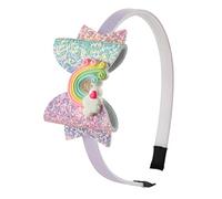 FRCOLOR 3pcs Boys and Girls Headband Bowknot Decorative Hair Band Accessory for Girls Rainbow Hair Wrap Party Headdress
