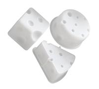 FRCOLOR 3pcs Cheese Shape Candle Mold Silicone Moulds Set for DIY Aromatherapy Wax Candle Making Soap Crafting with Triangle Round Square Shapes