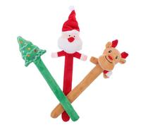 FRCOLOR 3pcs Christmas Slap Wristband for Adults Festive Cartoon Clap Bracelets with Reindeer Santa Tree Elderly Patterns Creative Xmas Party Favor and