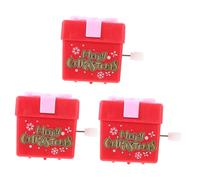 FRCOLOR 3pcs Christmas Wind-up Creative Clockwork Playthings Compact Desktop Decor Safe Smooth Surface Party Favor Stocking Fillers for Adults