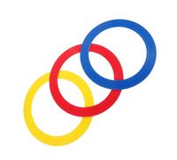 FRCOLOR 3pcs Circus Juggling Rings Lightweight Hand Tossing Props for Throws and Catches Enhance Coordination and Circus Performance Skills