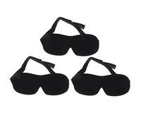 FRCOLOR 3pcs Contoured Sleep Mask Pack Eye Mask for Sleeping Lightweight Blindfold Total Darkness for Travel Home Use and Naps