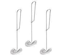 FRCOLOR 3pcs Cooking Mixer Stainless Steel Spring Coil Egg Whisk Strong Wear and Break Resistance Non-Slip Creative Design for Home Chefs Kitchen Use