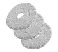 FRCOLOR 3pcs Cotton Replacement Mop Heads for Floor Cleaning Reusable Dry Wet Flat Mop Pads with Strong Absorption Microfiber for Hardwood Tile Laminate and Multi-surface Use