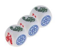FRCOLOR 3Pcs Creative Game Dice Solid Party Dices with Unique Patterns Fun Props for Home Bar and Ktv Gatherings and Stable Material for Joyful Activities