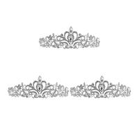 FRCOLOR 3pcs Crystal Rhinestone Bridal Tiara Headband Crown Headband for Wedding Bridal Decorations