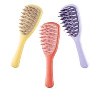 FRCOLOR 3pcs Detangling Brush Scalp Massager Hair Growth Shampoo Brush Wide Comb Styling Women Comb
