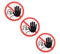 FRCOLOR 3pcs Do Not Touch Warning Sign Stickers, Safety Machine Caution Decals, Peel and Stick Safety Warning Labels for Industrial Equipment