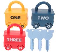 FRCOLOR 3pcs Educational for Preschool Matching Key Locks to Enhance Fine Motor Skills Problem Solving Creativity Birthday for Aged Random Color