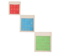FRCOLOR 3Pcs Educational Sliding Number Puzzle for Interactive for Brain Development and Number Cognition Safe Engaging Learning Game for Ages
