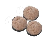 FRCOLOR 3pcs Facial Cleansing Sponge Double Sided Exfoliating Pad for Deep Pore Detox with Bamboo Charcoal Gentle Nonabrasive Face Scrubber Reusable Natural Skin Cleanser for Sensitive