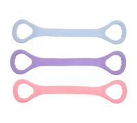 FRCOLOR 3pcs Figure 8 Resistance Band with Handles, Silicone Elastic Exercise Band for Arms and Legs, Non-slip Ergonomic Grip, Women’s Yoga Pilates Workout