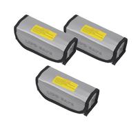FRCOLOR 3pcs Fireproof Lipo Battery Bags High Temperature Resistance and Aluminum Foil Material for Safe Charging and Storage of Airplane and Car Lithium Batteries during Rc Activities