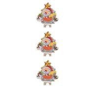 FRCOLOR 3pcs Golf Hat Clip Ball Marker with Magnetic Zinc Alloy | Secure Attachment, Versatile Use, Unique Design, Women’s Party Accessory, Santa Themed, C256
