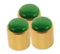 FRCOLOR 3pcs Green Cat Eye Potentiometer Rotary Knobs Metal Volume Tone Control for Electric Guitar Electronic Control Parts for Practice Studio and Performance