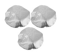 FRCOLOR 3pcs Hair Treatment Cap Double Layers Static Reusable for Deep Conditioning Hair Coloring Perm Shower Spa Use in Grey