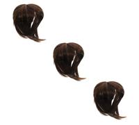 FRCOLOR 3pcs Hair Volume Topper for Women Thinning Hair Wiglet Easy Clip-on Synthetic Hairpiece