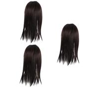 FRCOLOR 3pcs Hair Volume Topper Women Hairpiece Wiglet Straight Wig Synthetic Hair Piece for Women