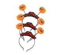 FRCOLOR 3pcs Halloween Pumpkin Glow Headband Light Up Hair Hoop Party Props for Adults with Replaceable Battery Costume Accessory