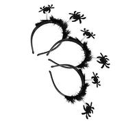 FRCOLOR 3pcs Halloween Spider Headband Boys and Girls Bat Hairband Hair Clips Party Cosplay Headband