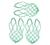 FRCOLOR 3pcs Hanging Feeder for Sheep and Small Animals, Nylon Slow Hay Feeder Net with Large Capacity Design, Easy Hanging Solution for Farms and Stalls, Green Small Hay Bags for Goats