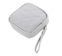 FRCOLOR 3pcs Hanging Travel Toiletry Bag Sanitary Napkin Storage Leather Period Bag Portable Compact for Women