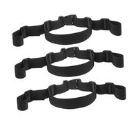 FRCOLOR 3pcs High Chair Straps Universal Replacement for Toddler Infant Highchair Harness Waist Strap Black 38mm Wide for Travel and Dining Seats