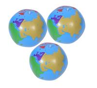 FRCOLOR 3pcs Inflatable Globe Beach Ball PVC Pool for Summer Parties Geography Education and Social Interaction Portable Fun for Outdoor Adventures