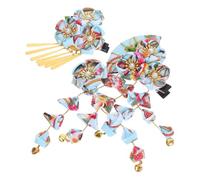 FRCOLOR 3pcs Japanese Kimono Hair Clips with Graceful Tassels Traditional Floral Hairpins for Women Hanfu Cosplay Cultural Accessories in Sky Blue