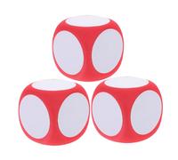 FRCOLOR 3pcs Jumbo Blank Foam Dice Dry Erase Dice for DIY Classroom Activities Creative Teaching Tools for Engaging Learning Games Reusable and Versatile Educational Props