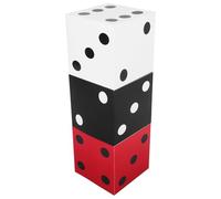 FRCOLOR 3pcs Large Dice Boxes Party Decorations White Red Black 28cm Cardboard Vegas Theme Centerpieces for Birthday Prom Graduation Game Night Supplies