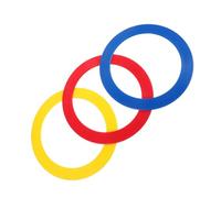 FRCOLOR 3pcs Lightweight Circus Juggling Rings Acrobatic Hand Skills Tossing Props for Coordination Training and Hand Ring Tricks Portable Performance Equipment
