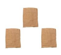 FRCOLOR 3pcs Linen Vegetable Bags Multi-Functional Breathable Burlap Sacks for Family Storage of Potatoes and Nuts, Simple Design Reusable Produce Bags for Gardening and Kitchen Use