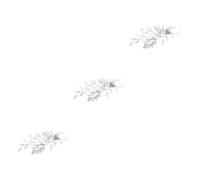 FRCOLOR 3pcs Luxury Wedding Hair Clip Rhinestone Hair Ornaments for Bride Pin Clip for Bridal Delicate Barrette for Wedding