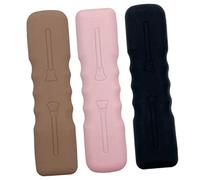 FRCOLOR 3pcs Makeup Brush Bag Travel Portable Silicone Brush Case Holder Makeup Tool Organizer