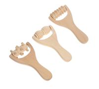 FRCOLOR 3pcs Manual Foot Massage Roller for Plantar Relief and Muscle Relaxation Ergonomic Handheld Tool for Shoulder Neck and Back Compact Design for Home and Office Use