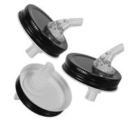FRCOLOR 3pcs Mason Jar Pour Spout Lids Leakproof Dispenser Caps for Wine Olive Oil Soy Sauce Anti-drip Precision Pourer Covers with Stylish Silver Design for Kitchen and Dining