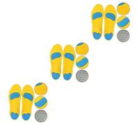 FRCOLOR 3pcs Memory Insoles for Men Shoe Inserts Arch Support Breathable Heel Cushion Pads for Ortho Foot Shoes