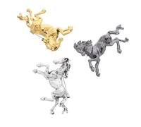 FRCOLOR 3pcs Metal Horse Brooch Pin with Enamel Finish Lapel Pins for Men and Women Zodiac Horse Design Symbolizing Strength and Success Animal Jewelry for Backpacks Hats Shirts Travel