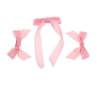 FRCOLOR 3pcs Mini Bowknot Hair Clips for Girls Women Fashion Bow Decor for Ponytail Hair Bow Clips