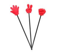 FRCOLOR 3pcs Mini Finger Pointers Game Gesture Sticks for Teachers Classroom Party Fun Foam Teaching Tools Red Scissors Fist Palm