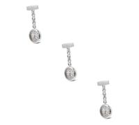 FRCOLOR 3pcs Nurse Watch Pocket for Nurse Delicate Luminous Practical Pendant Chest Buckle Design Day Thank You