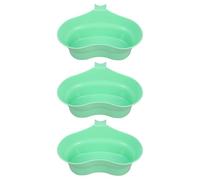 FRCOLOR 3pcs Oral Care Basin Cups for Elderly Bedridden Patients - Green Bedside Toothbrush Mug with Vomit Bowl for Mouthwash and Dental Hygiene at Home Or Hospital