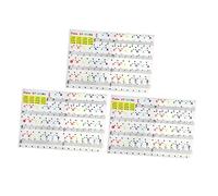 FRCOLOR 3Pcs Piano Keyboard Decals Beginner Piano Stickers Durable Easy Piano Learning Tool for Mastering the Stave for Acoustic Digital Keyboards