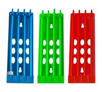 FRCOLOR 3pcs Pigeon Leg Ring Holder Rack Poultry Leg Bands Organizer Green Blue Red for Racing Pigeons Bird Ring Storage Stand