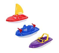 FRCOLOR 3pcs Plastic Speedboat and Sailing Boat Set for Lightweight Beach and Bath Playthings Outdoor Sand for Shower Gifts